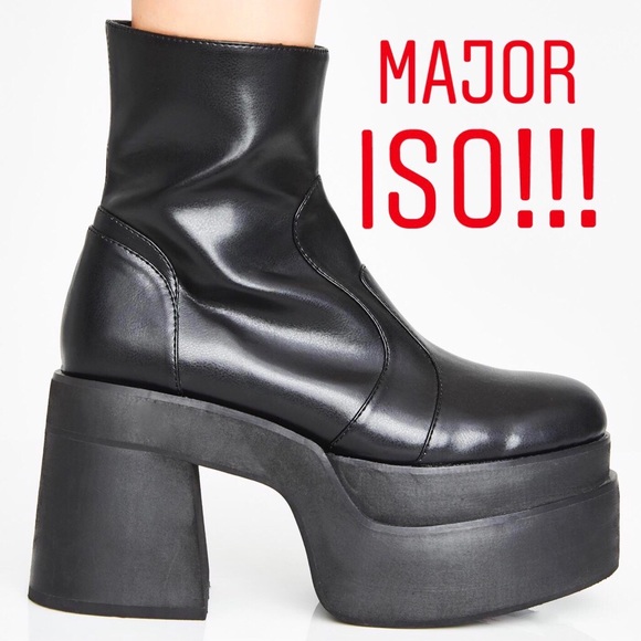 Current Mood Shoes - ISO!!! KLUB KIDD PLATFORM BOOTS 🖤🙏🏻✨